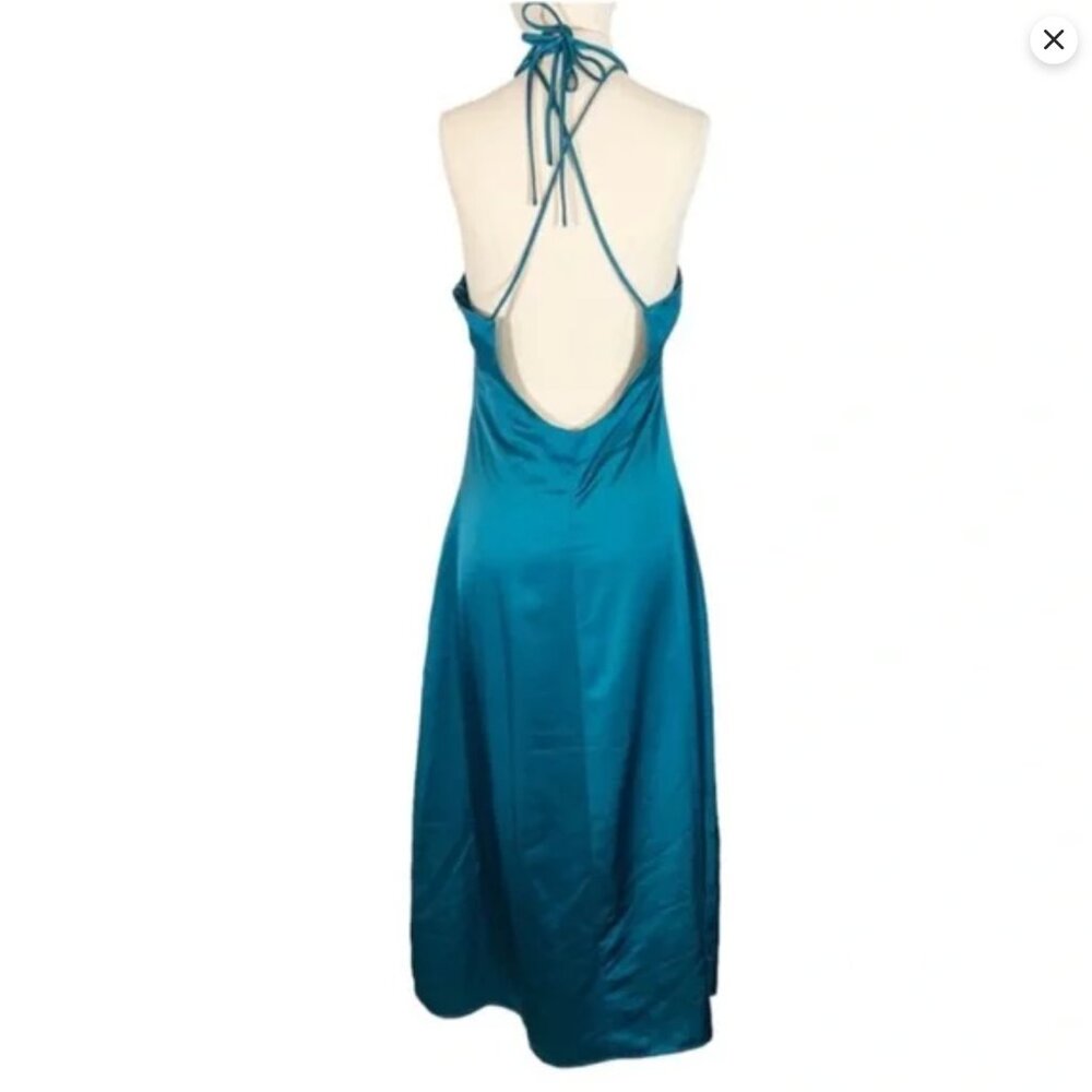 Jason Wu Semi-formal Strappy Slip Dress in Teal - Picture 2 of 8